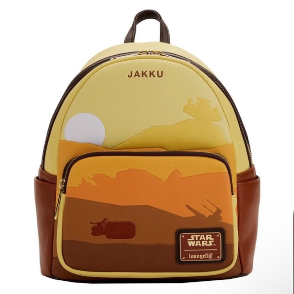 Loungefly Star Wars Jakku Scene Backpack - Yellow and Brown